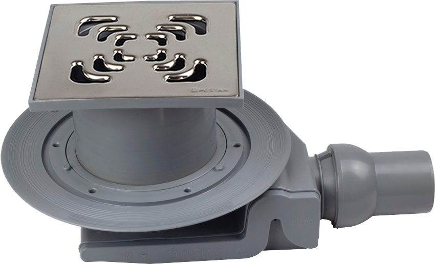 Душевой трап Pestan Square Confluo Standard Square 4 13000008, хром