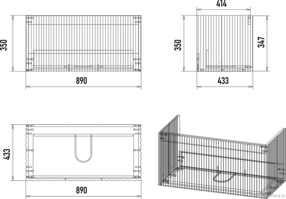 Мебель для ванной комнаты Brevita Alicante 90 подвесная, белая