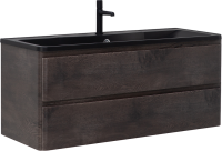 Мебель для ванной комнаты BelBagno Albano 120 подвесная, rovere nature grigio, черная матовая раковина