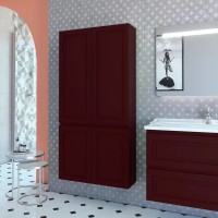 Шкаф-пенал для ванной Caprigo Wales Смальти 80 бордовый