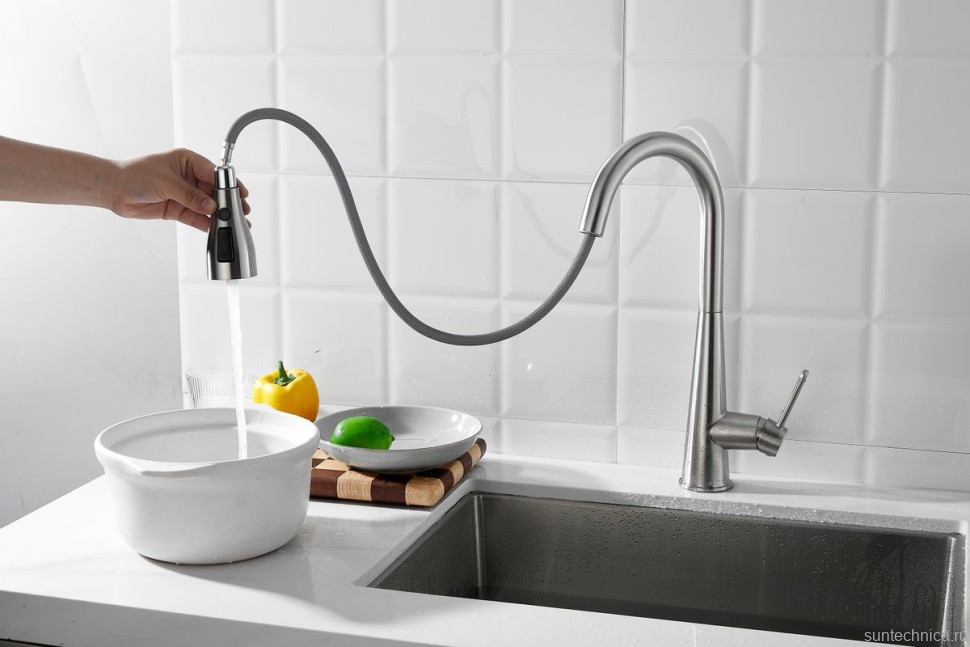 Смеситель для кухни BELZ B816 B74816-6 никель