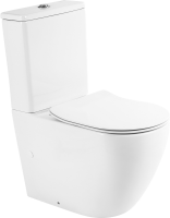 Унитаз-компакт напольный BelBagno Sfera-r BB2141CPR безободковый, крышка BB2034SC с микролифтом, бачок BB2141T