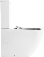 Унитаз-компакт напольный BelBagno Sfera-r BB2141CPR безободковый, крышка BB2034SC с микролифтом, бачок BB2141T