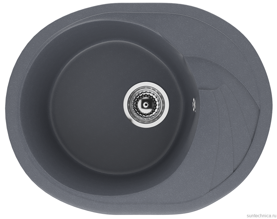 Мойка кухонная Ulgran U-403 343 антрацит + дозатор U-02 антрацит