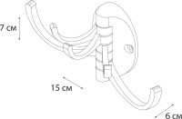 Крючок Fixsen Equipment хром, поворотный
