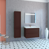 Тумба с раковиной Caprigo Wales Смальти 90 шоколад