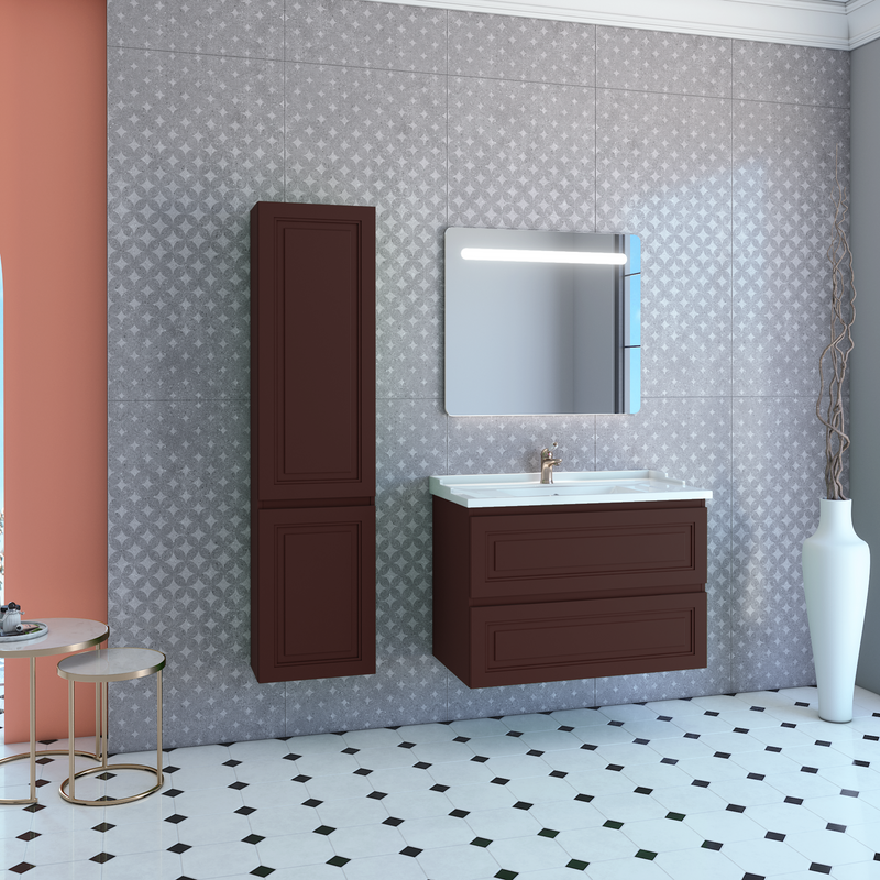 Тумба с раковиной Caprigo Wales Смальти 90 шоколад