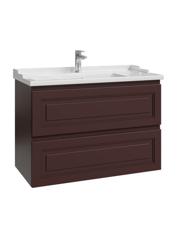 Тумба с раковиной Caprigo Wales Смальти 90 шоколад