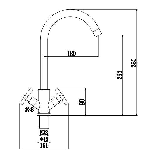 Смеситель для кухни Fmark FS8432 сатин