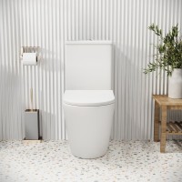 Унитаз-компакт напольный Grossman Color GR-4480MS безободковый, с микролифтом, белый матовый