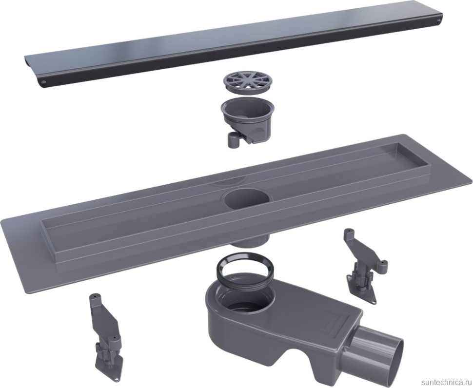 Душевой трап (лоток) RGW Shower Drain SDR-31B 40 см, черный
