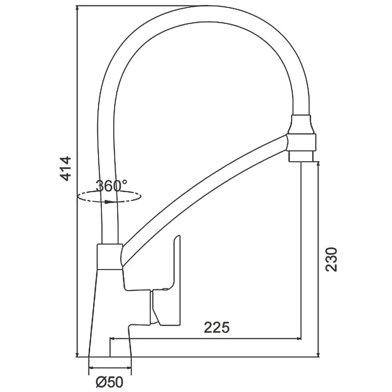 Смеситель для кухни Gappo G48 G4048-8 с гибким изливом, белый, хром