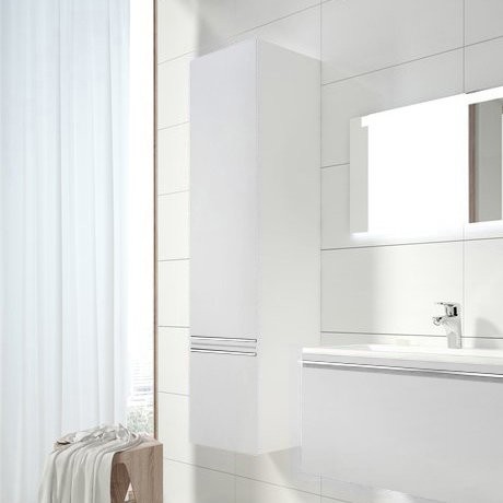 Шкаф пенал для ванной Ravak Clear белый L