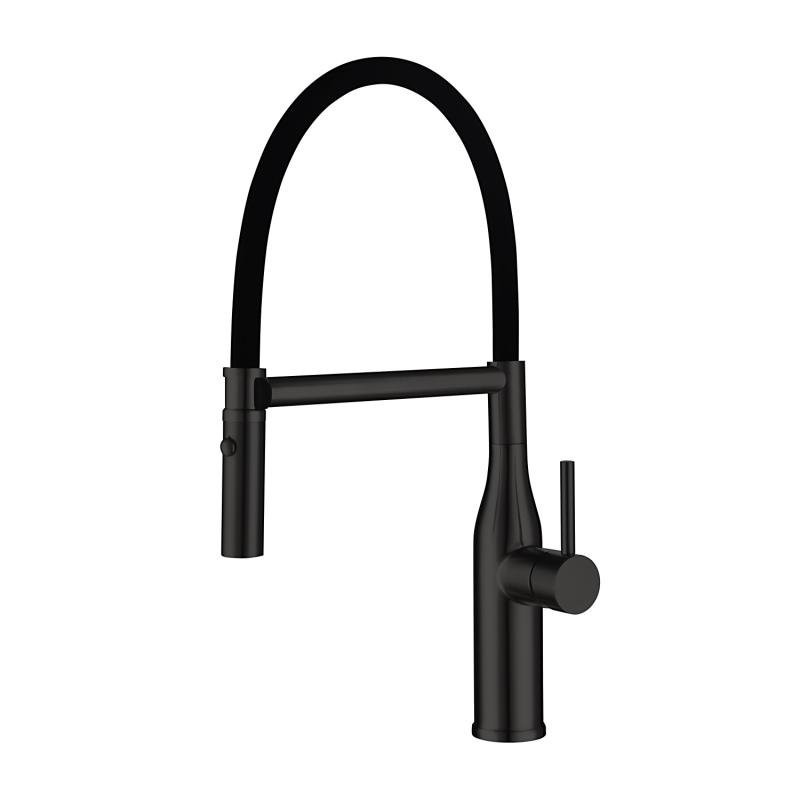 Смеситель для кухни Gappo G4098-26 с гибким изливом, черный