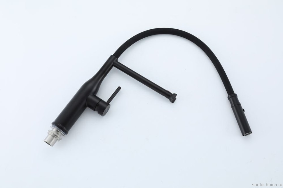 Смеситель для кухни Gappo G4098-26 с гибким изливом, черный