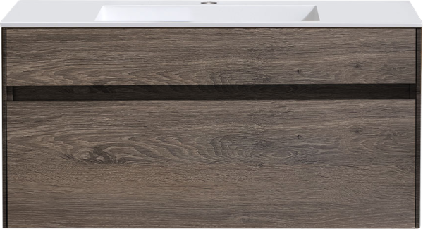 Тумба под раковину Vincea Chiara 100, подвесная, темный дуб