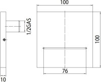 Излив Bossini Ole Square E86908.030 для ванны