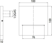 Излив Bossini Ole Square E86908.030 для ванны