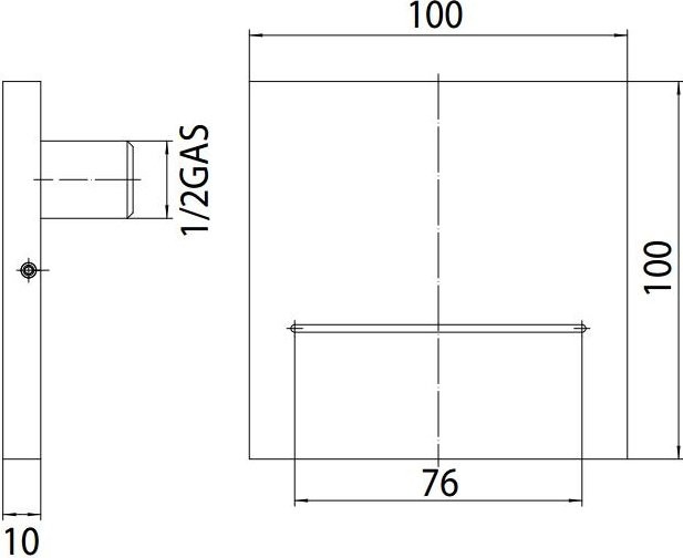 Излив Bossini Ole Square E86908.030 для ванны