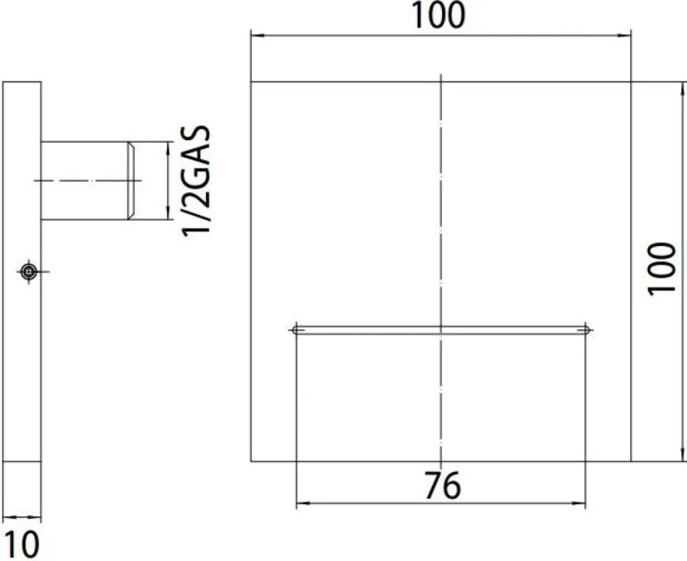 Излив Bossini Ole Square E86908.030 для ванны