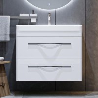 Тумба с раковиной Velvex Jill 80 белая матовая Тумба с раковиной Velvex Jill 80 белая матовая