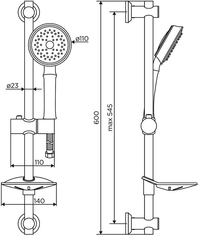 Душевой гарнитур Dorff Classic D0180000