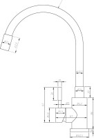 Комплект Мойка GranFest Quarz Z09 серая + Смеситель ESKO Snake K44 G хром, серый с гибким изливом + Измельчитель Bone Crusher BC 610-AS