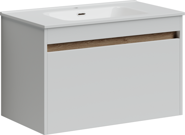 Тумба под раковину Sancos Smart 79 см белый глянец