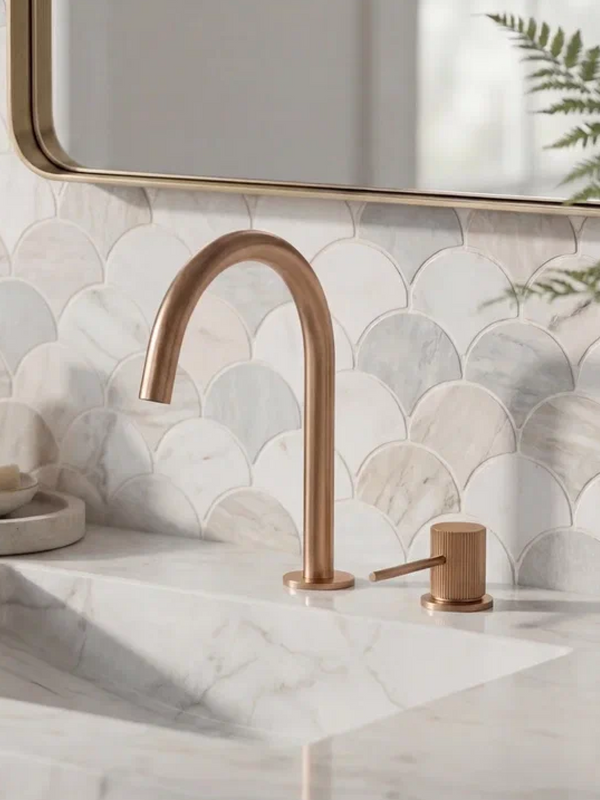 Смеситель для раковины AltroBagno Биланча 010904BC матовая медь