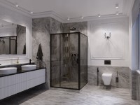 Душевой уголок Ambassador Forsa 17022217ABB-100ABB 110х100 см, профиль черный, стекло тонированное