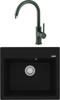Комплект Мойка Lemark Hanka 570 9910013 антрацит + Смеситель Comfort LM3073PAN антрацит