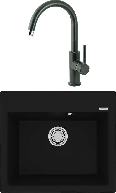 Комплект Мойка Lemark Hanka 570 9910013 антрацит + Смеситель Comfort LM3073PAN антрацит