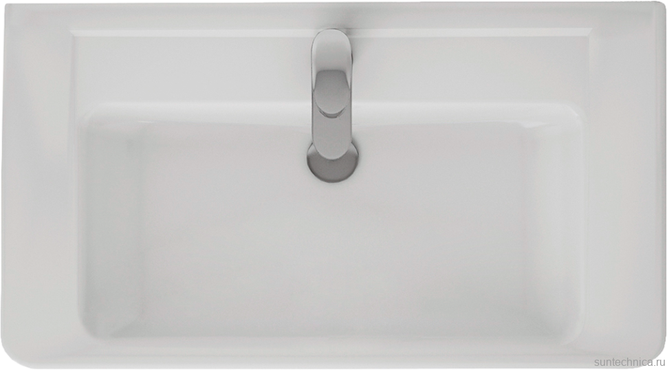 Тумба с раковиной Lemark Combi 80 бетон, белая глянцевая