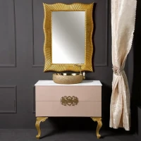 Мебель для ванной комнаты Armadi Art NeoArt 100 капучино с ручками Ajur золото, с ножками