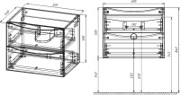 Мебель для ванной комнаты Vincea Mia 60 темный дуб
