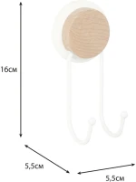 Крючок Fixsen Magic White FX-47005A двойной, белый Крючок Fixsen Magic White FX-47005A двойной, белый