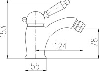 Смеситель для биде Rav Slezak Labe L545.5KCMAT черный матовый