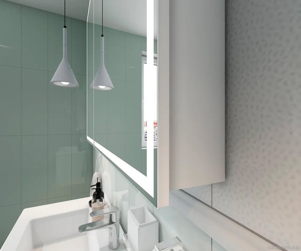 Зеркало-шкаф CONTINENT Allure 100х80 с подсветкой