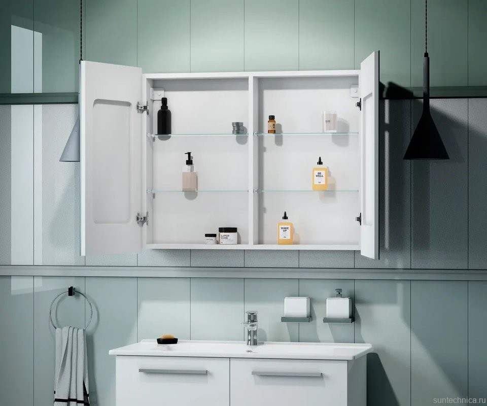 Зеркало-шкаф CONTINENT Allure 100х80 с подсветкой