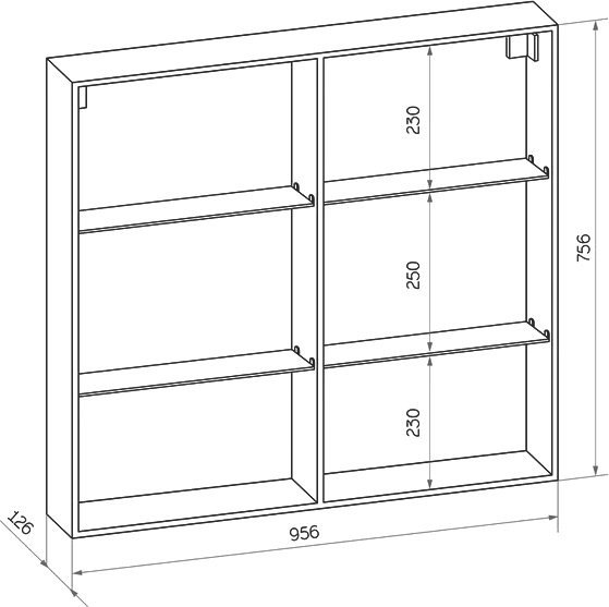 Зеркало-шкаф CONTINENT Allure 100х80 с подсветкой