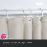 Штора для ванной IDDIS Base BS02P18i11 180х200, бежевая