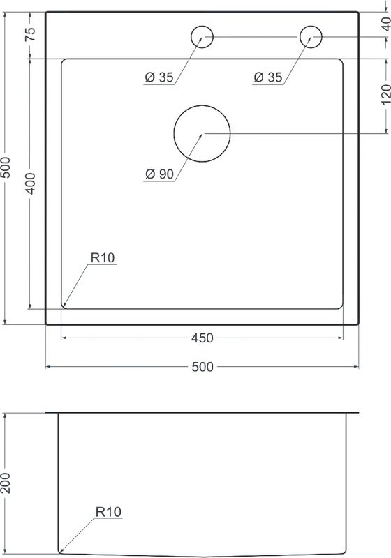 Мойка кухонная Domaci Равенна PVD DMB-117A брашированная сталь