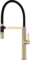 Смеситель для кухни Paulmark Leader Le214101-LG с гибким изливом, светлое золото