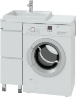 Мебель для ванной комнаты СаНта Марс 29, L 2 ящика, напольная, для стиральной машины