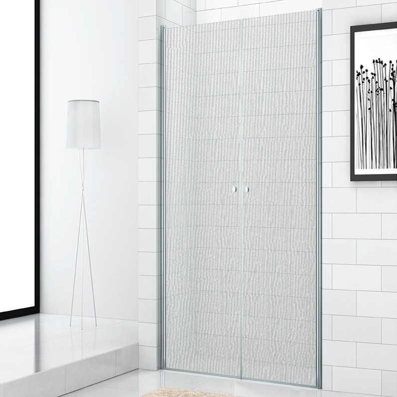 Душевая дверь в нишу Cezares Eco ECO-O-B-2-90-P-Cr стекло punto