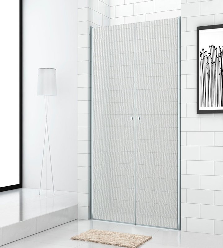 Душевая дверь в нишу Cezares Eco ECO-O-B-2-90-P-Cr стекло punto