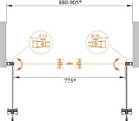 Душевая дверь в нишу Cezares Eco ECO-O-B-2-90-P-Cr стекло punto