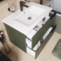 Тумба с раковиной STWORKI Хаммель 75 грин софт