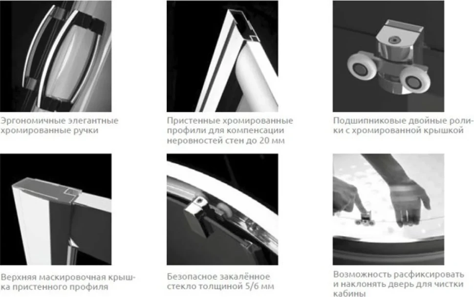 Душевой уголок Radaway Premium Plus DWJ+S 100x80 стекло фабрик