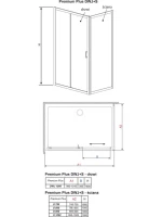 Душевой уголок Radaway Premium Plus DWJ+S 100x80 стекло фабрик Душевой уголок Radaway Premium Plus DWJ+S 100x80 стекло фабрик